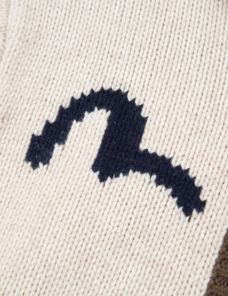 DARUMA INTARSIA-KNIT ZIP-UP SWEATER 8