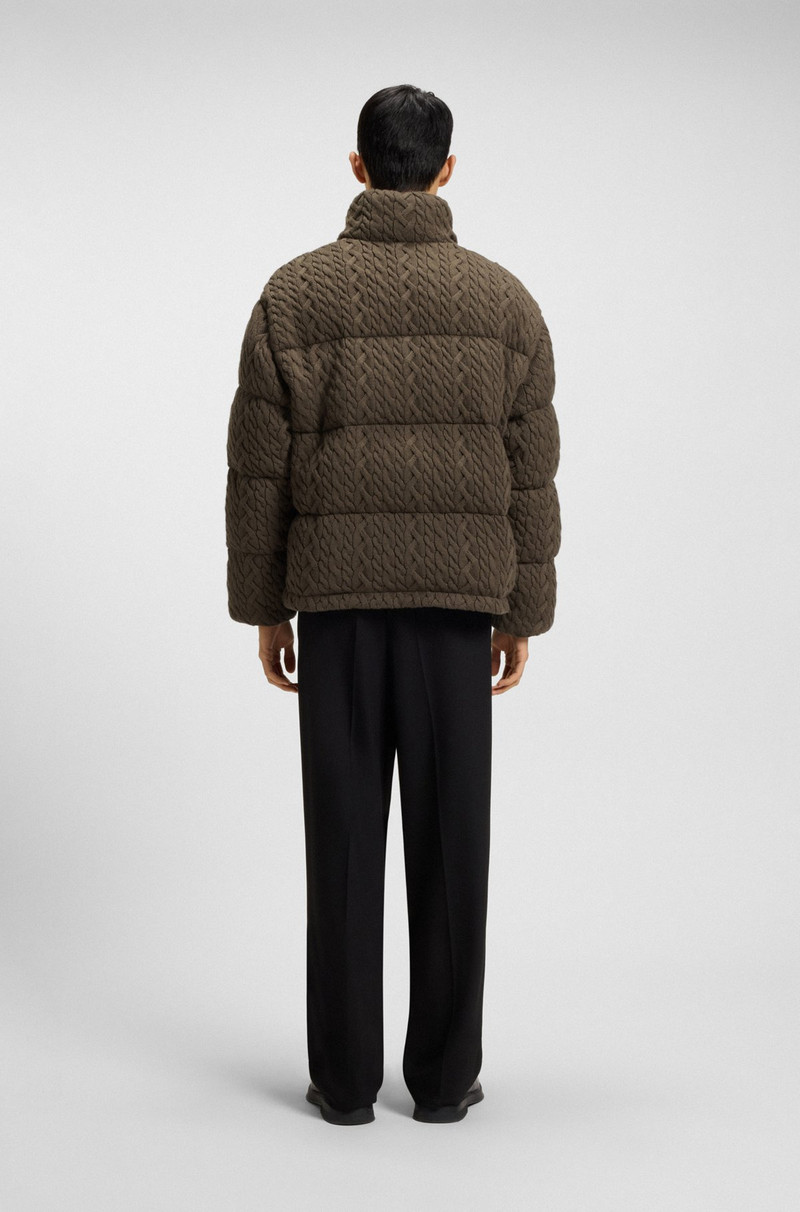 PUFFER JACKET WITH CABLE-KNIT STRUCTURE 4