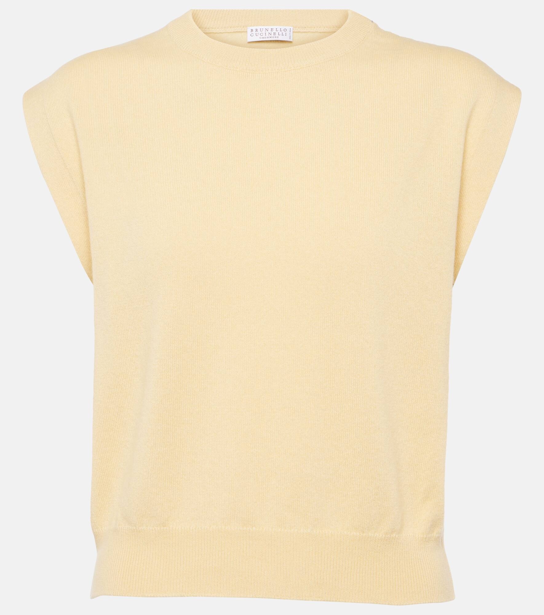 Ribbed-knit cashmere top - 1