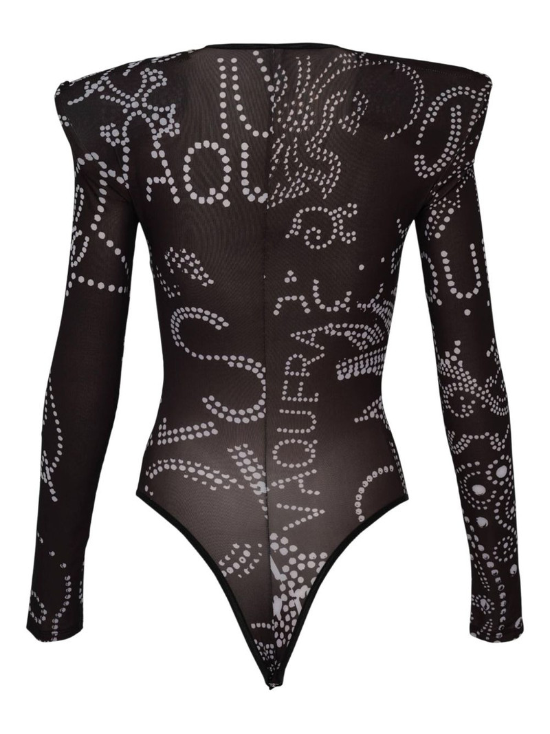 VAQUERA printed shoulder-pad top outlook