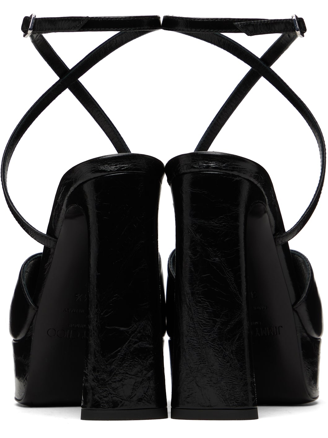 Black Karli Platform 125 Heeled Sandals - 2