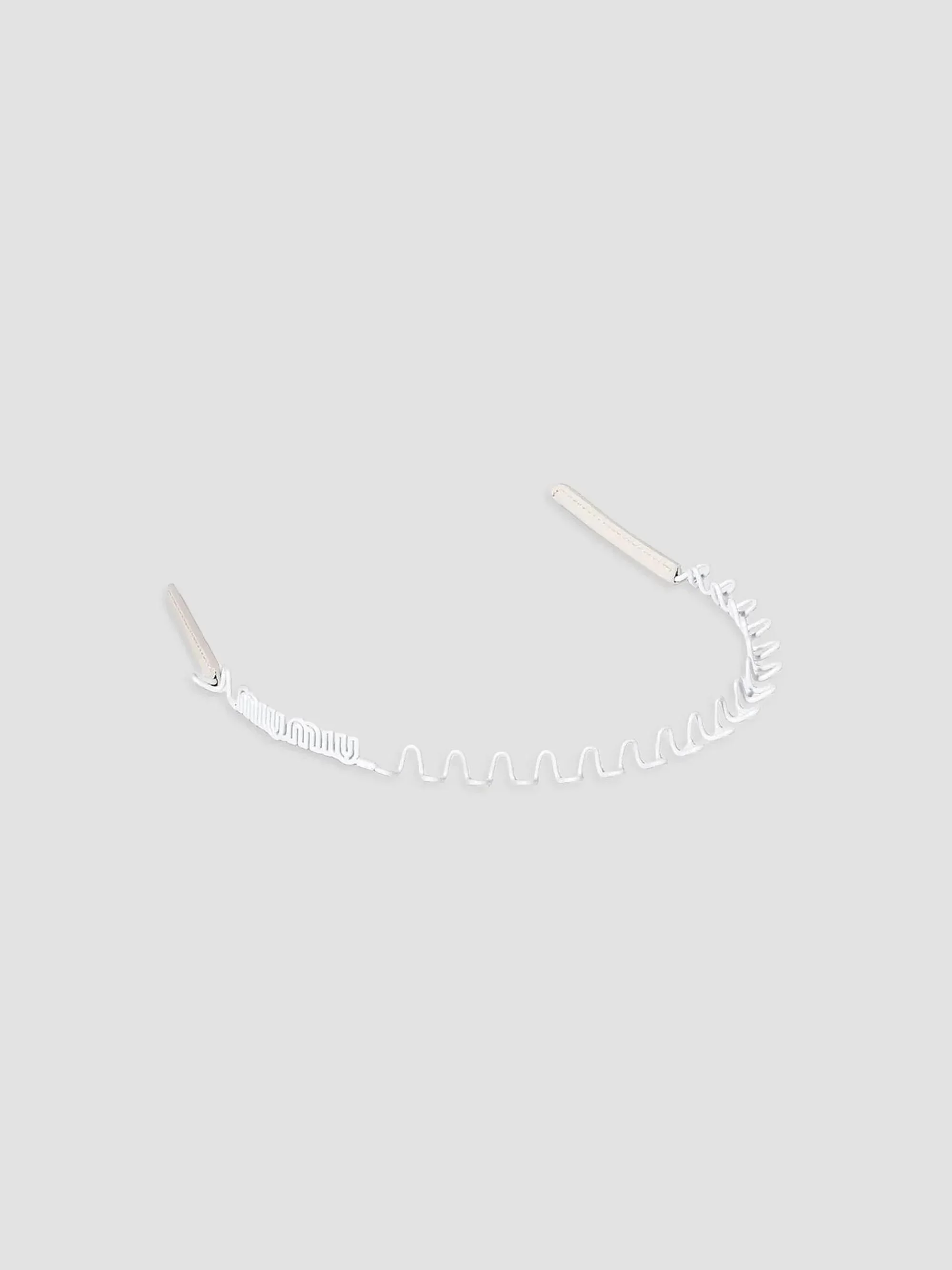 Women's Metal and Leather Headband - Beige - 1