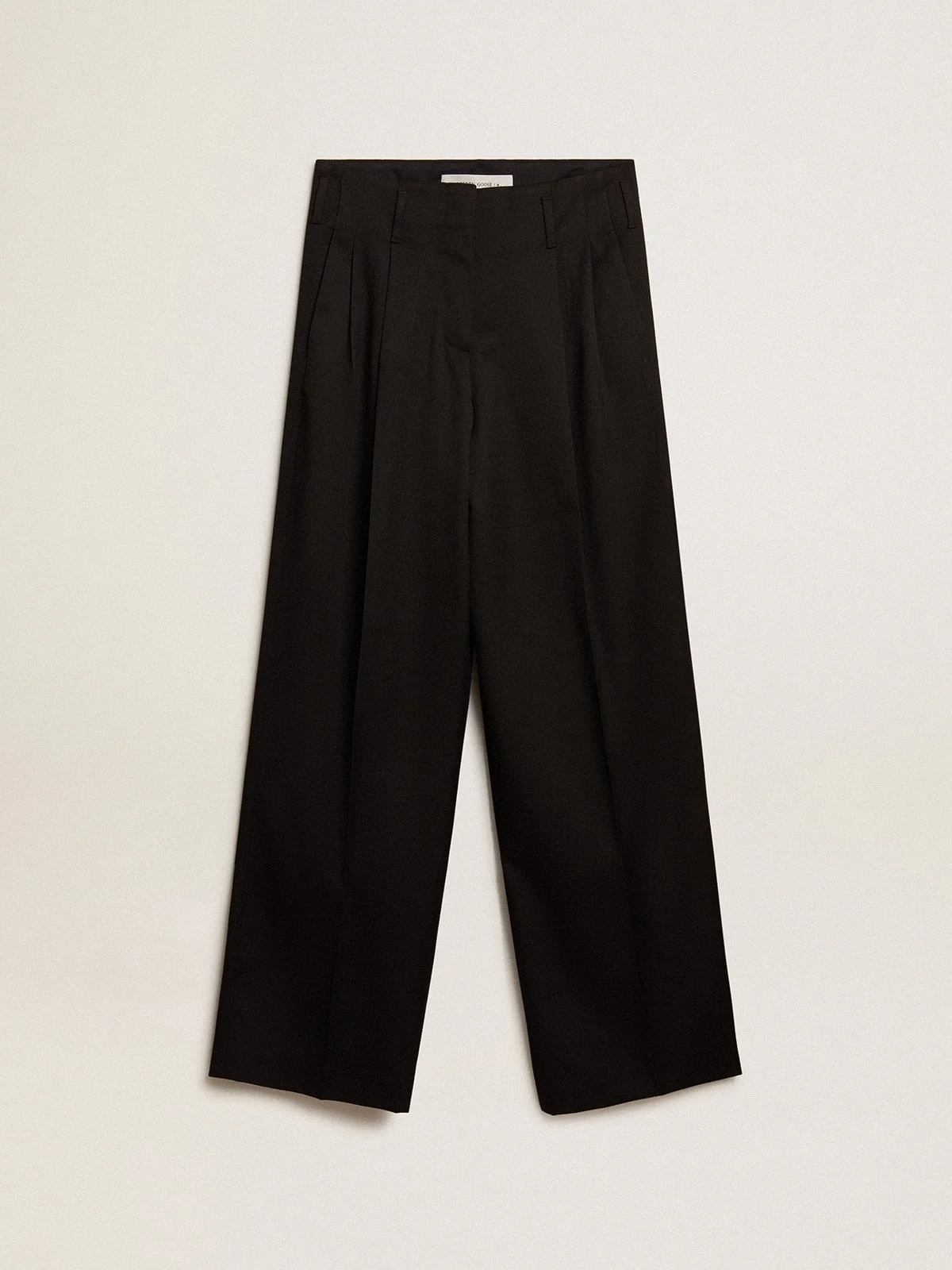 Women’s black wool gabardine pants - 1
