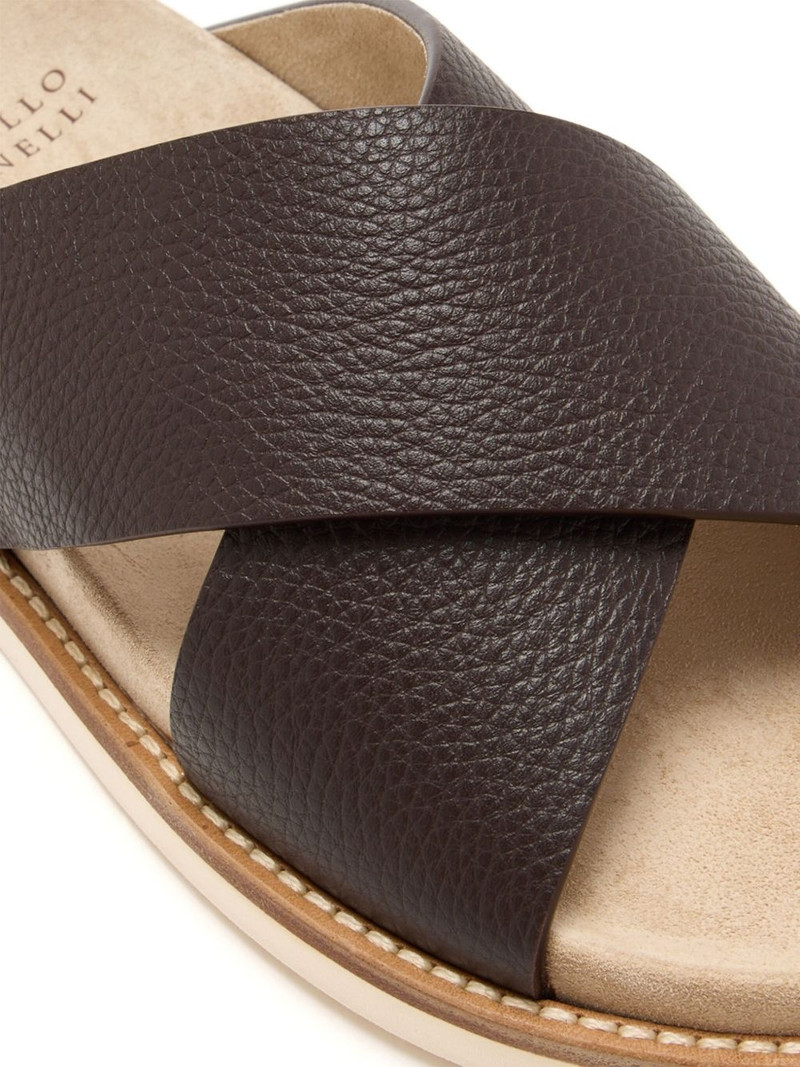 Brunello Cucinelli leather sandals outlook