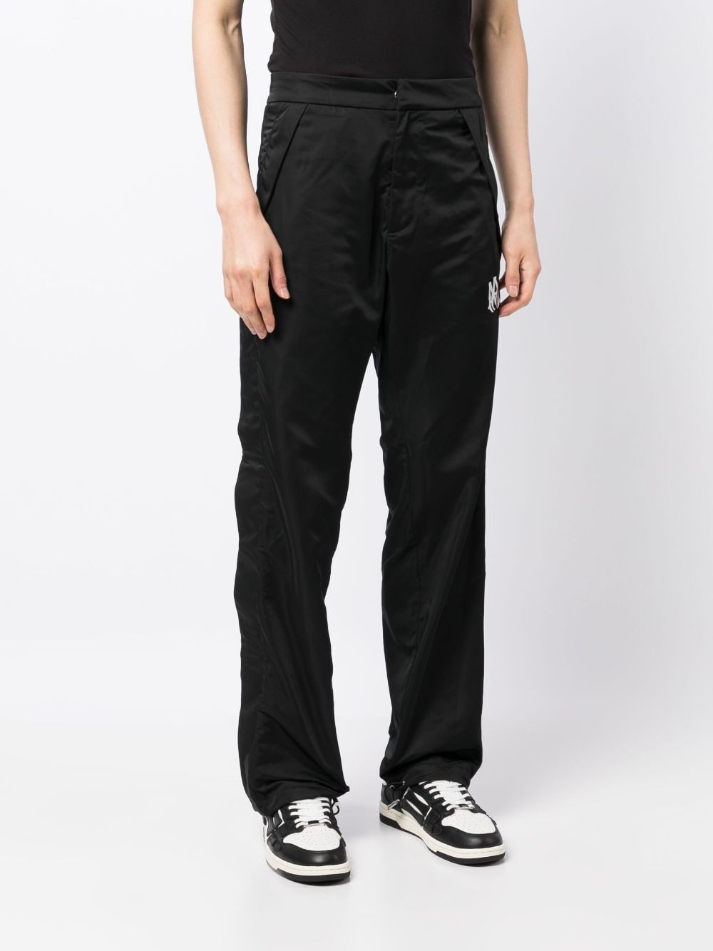 logo-print straight-leg trousers - 3
