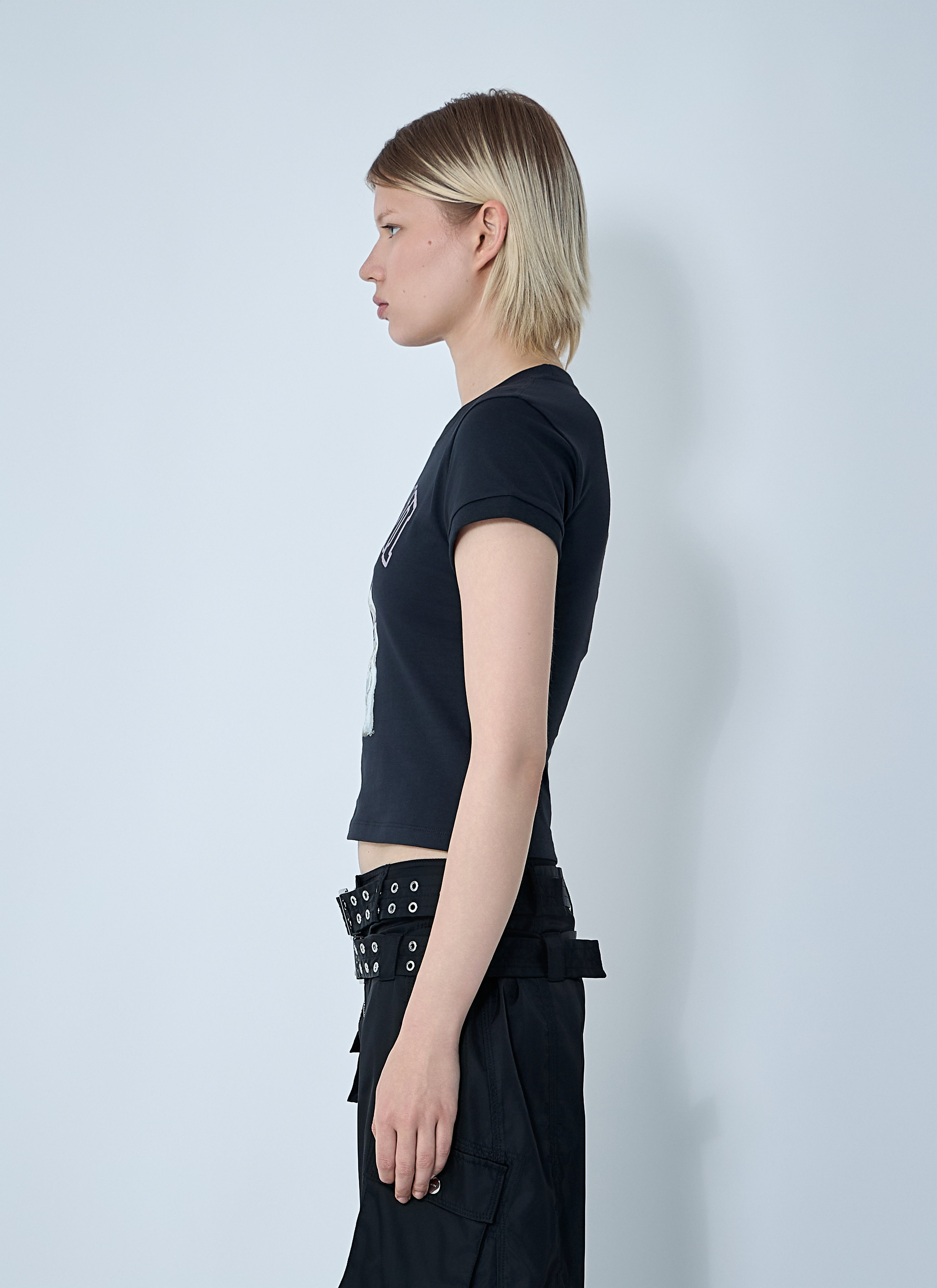 Ganni Women Logo Motif T-Shirt - 3