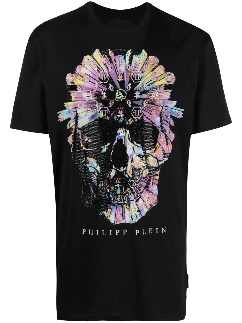 skull-appliqué T-shirt - 1