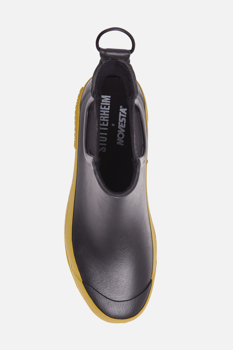 Black and Golden Waterproof Chelsea Rainwalker Boots 3