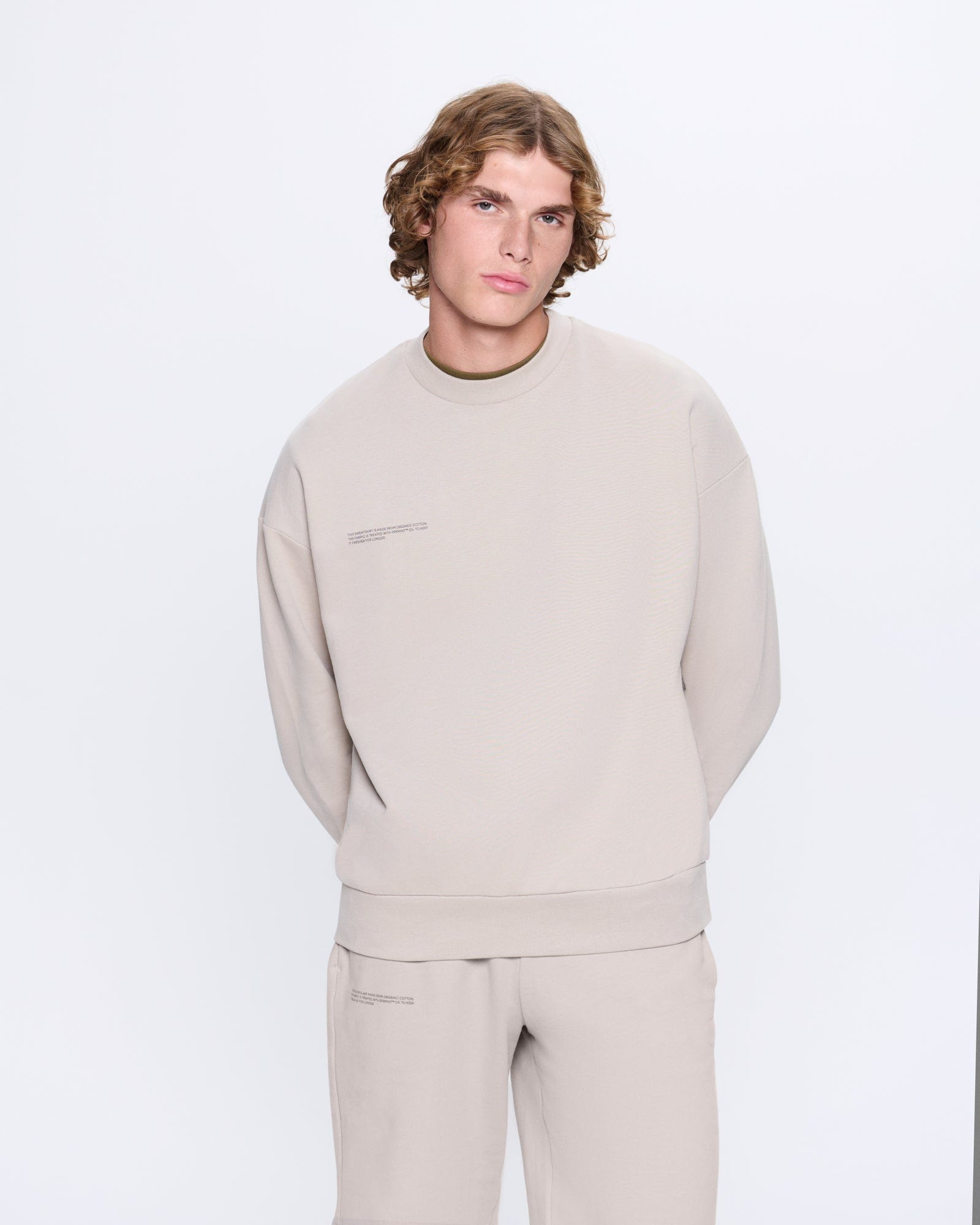 Mens 365 Midweight Sweatshirt - Stone - 2
