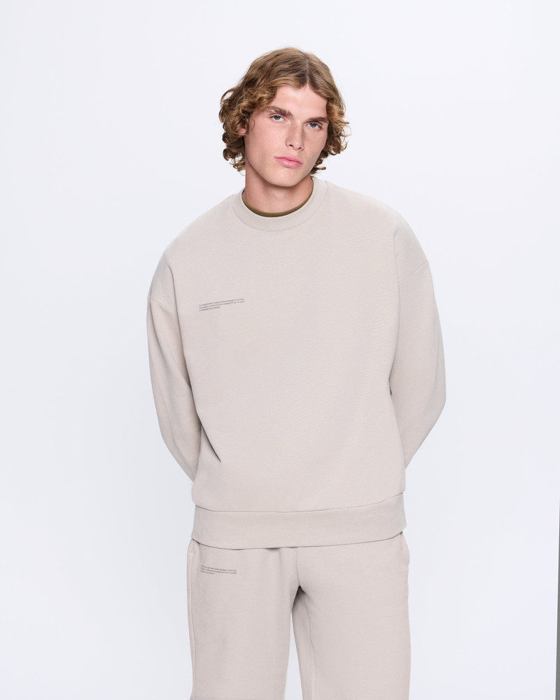 PANGAIA Mens 365 Midweight Sweatshirt - Stone outlook