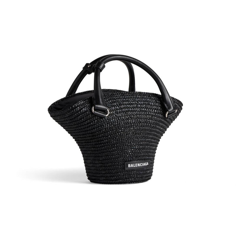 BALENCIAGA Women's Beach Bag Mini Tote  in Black outlook