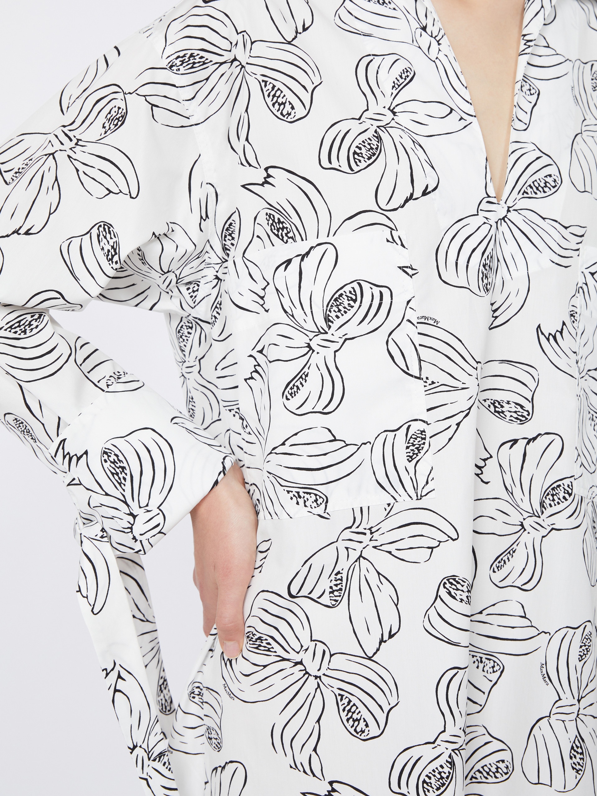 SANSA Printed cotton shirt dress - 5