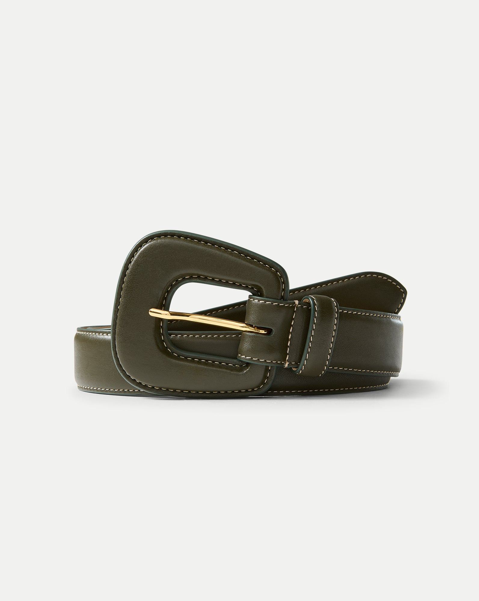 ELSY LEATHER-BUCKLE BELT - 3