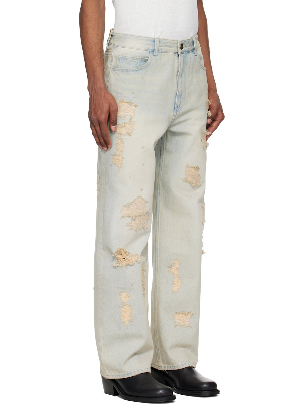 Blue Destroyed Jeans - 2