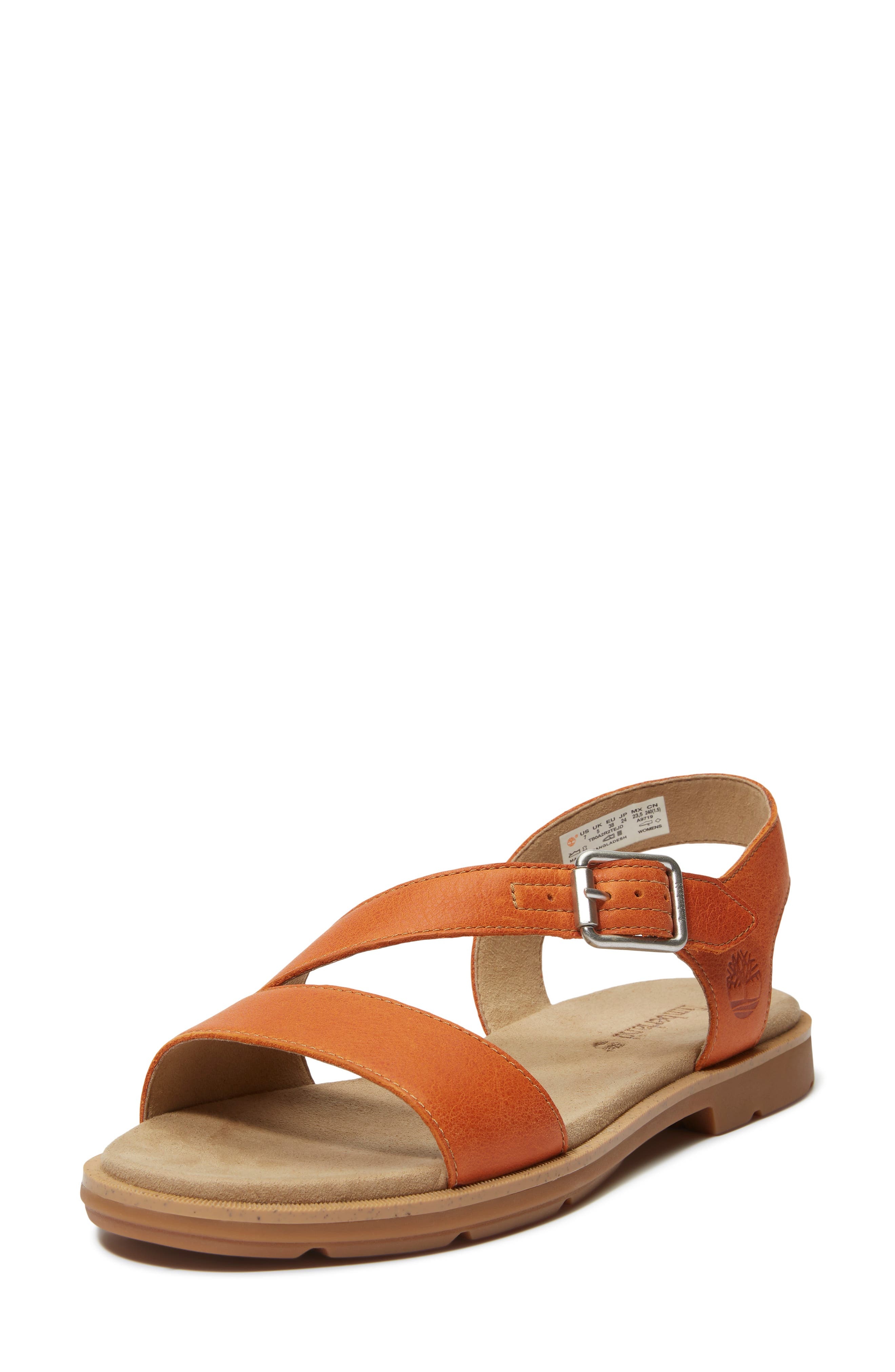 Timberland Calista Bay Sandal in Medium Orange Full Grain at Nordstrom - 6