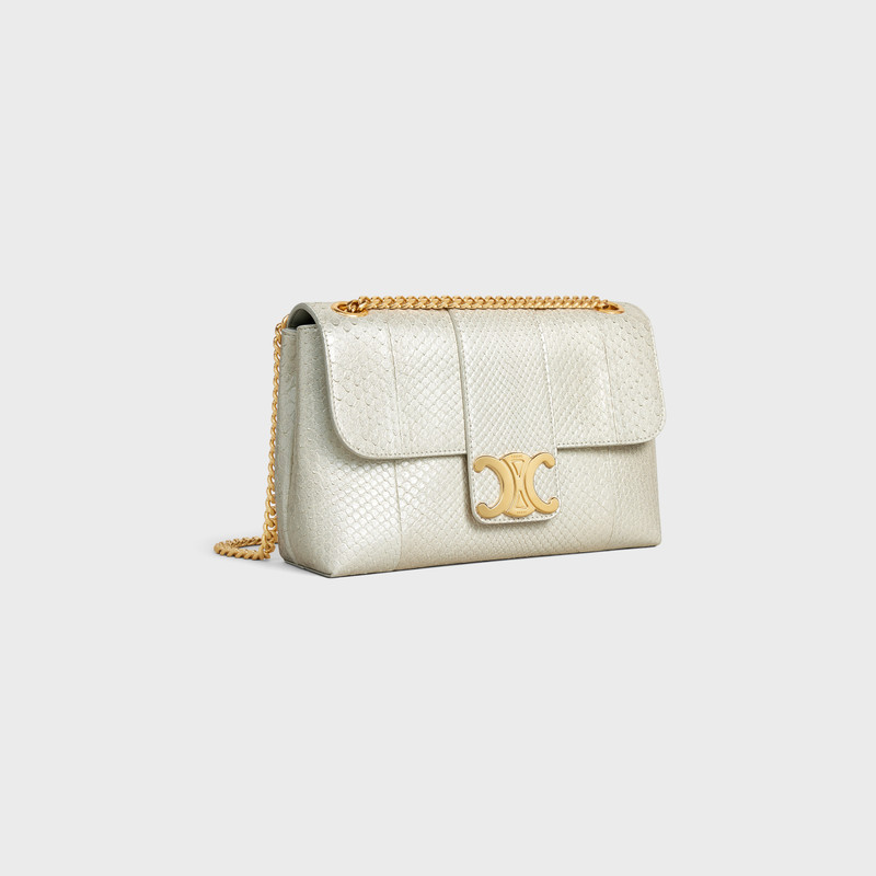 CELINE MEDIUM VICTOIRE BAG in PEARLY PYTHON outlook