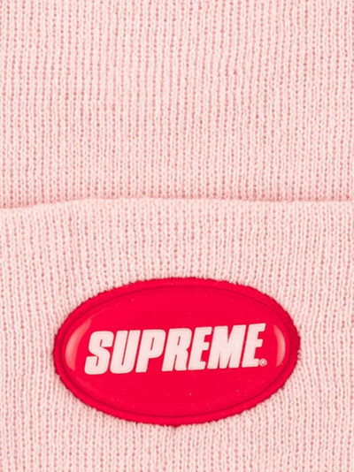 Supreme logo patch beanie outlook