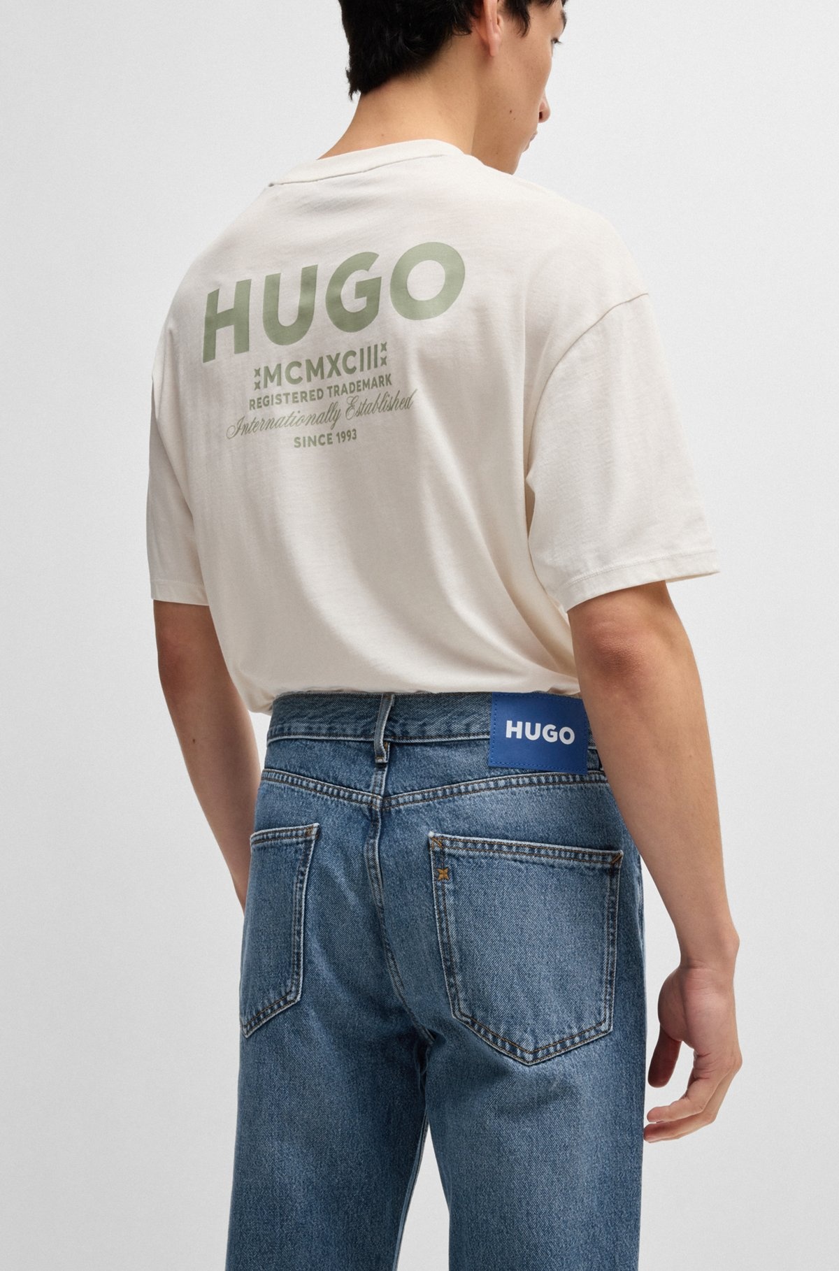 REGULAR-FIT JEANS IN BLUE STONEWASHED DENIM - 5
