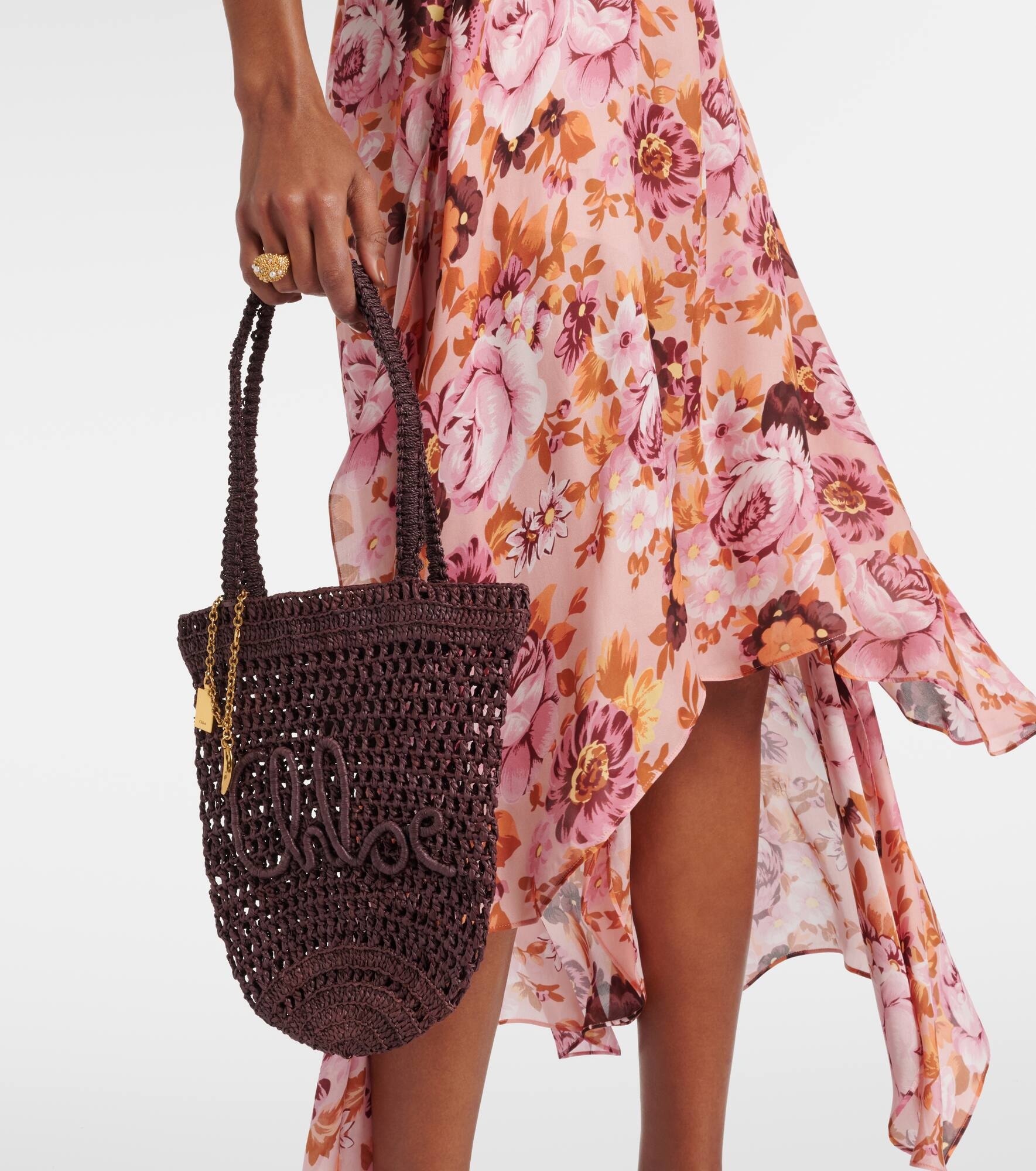 Summer Banana Small raffia tote bag - 7