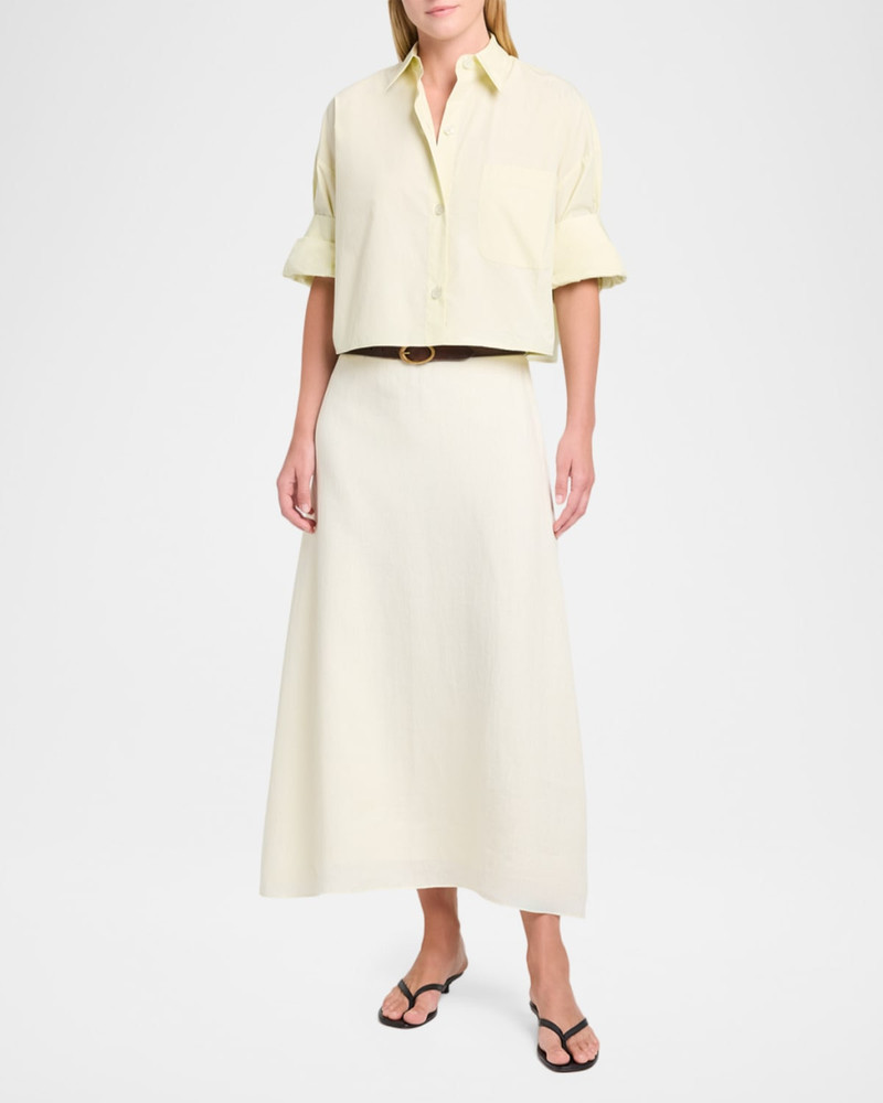 TWP The A-Line Linen Skirt outlook