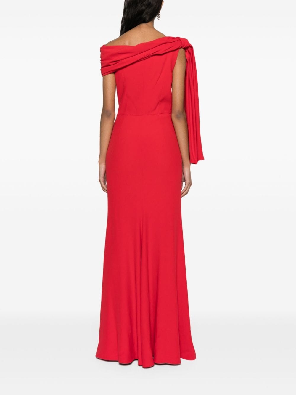 draped off-shoulder gown - 4