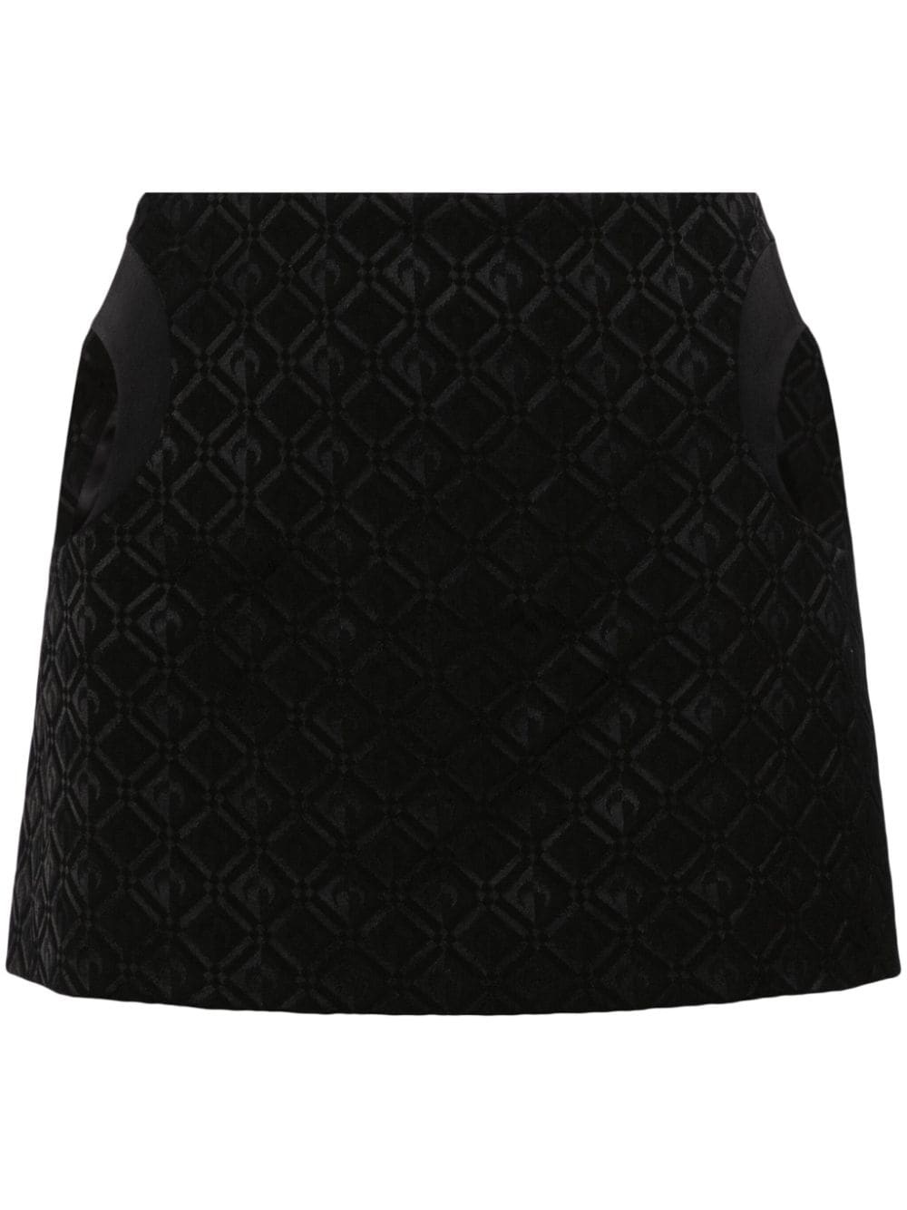 Moon Diamant-jacquard miniskirt - 1