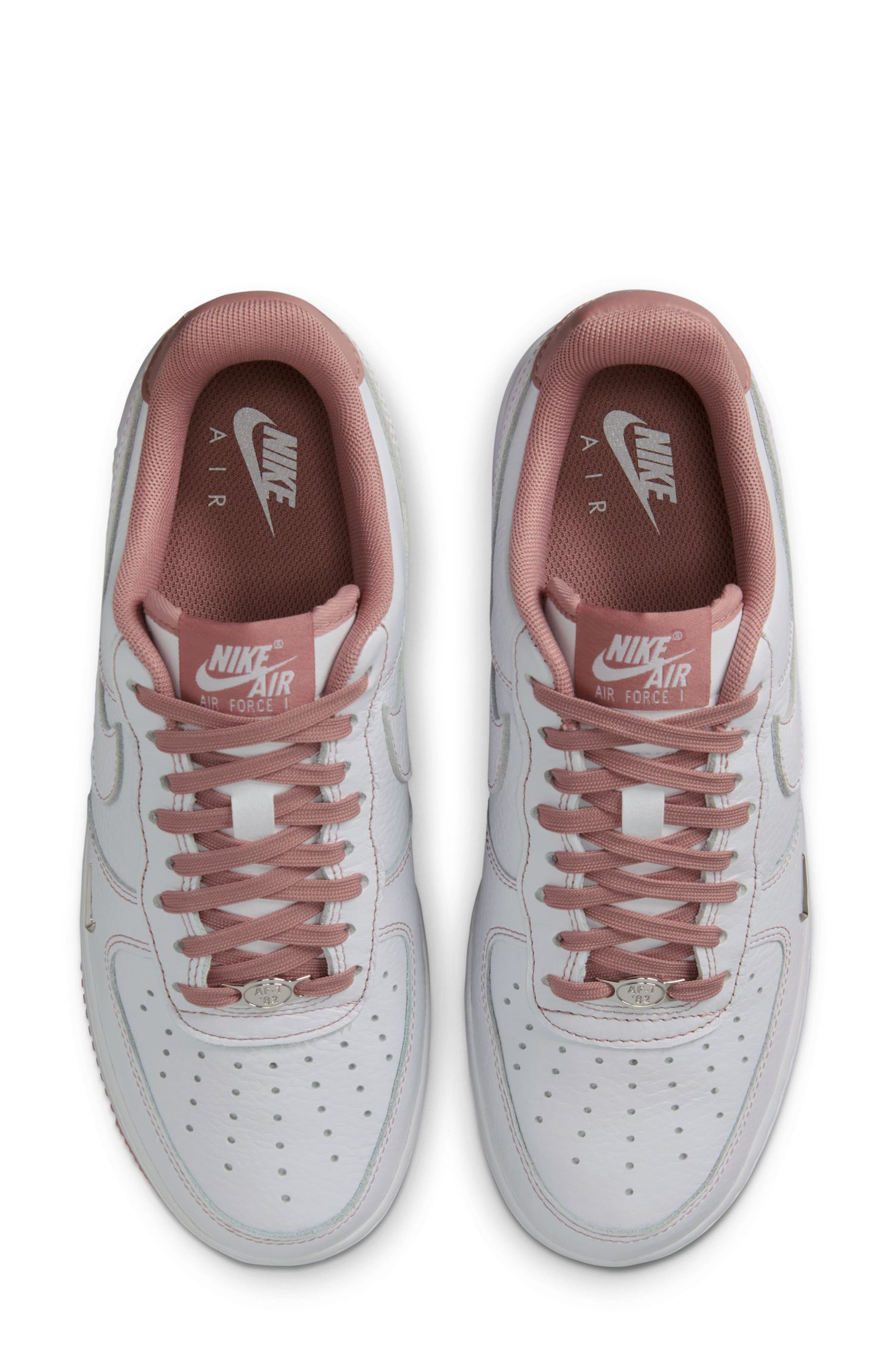 Nike Air Force 1 '07 Sneaker in White/Pink/Silver at Nordstrom - 3
