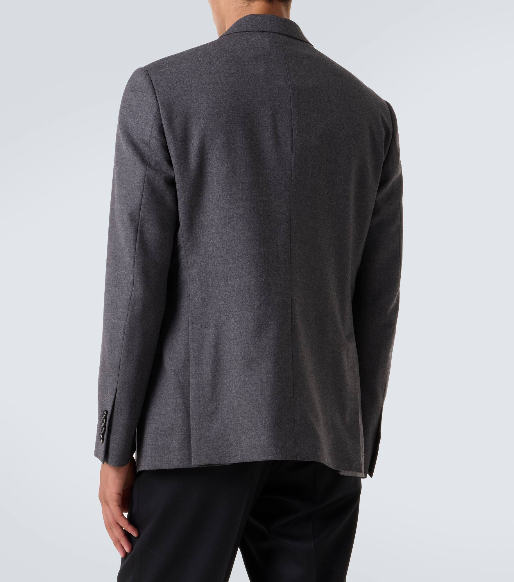 Double-breasted wool blazer - 4