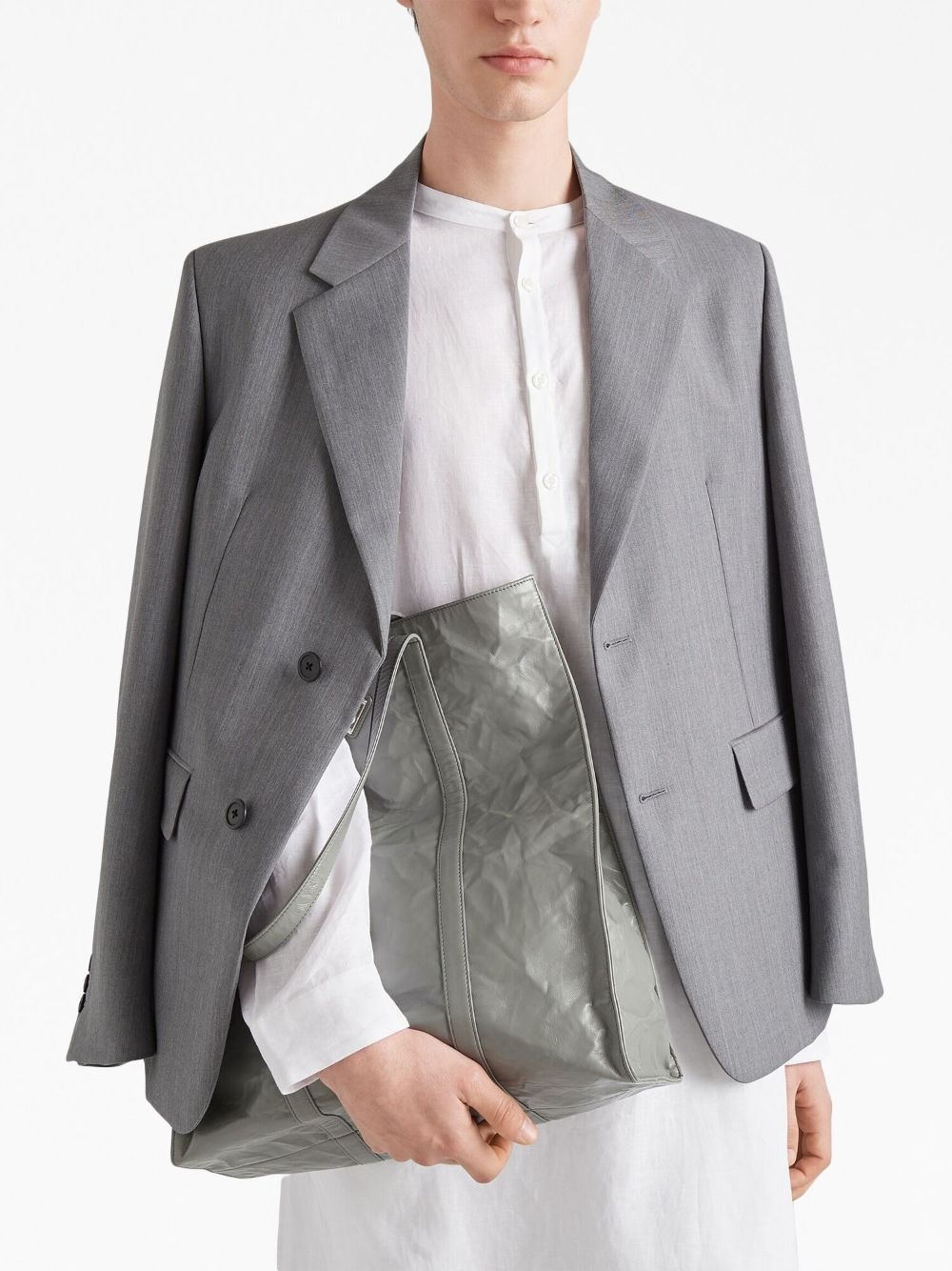 single-breasted wool blazer - 3
