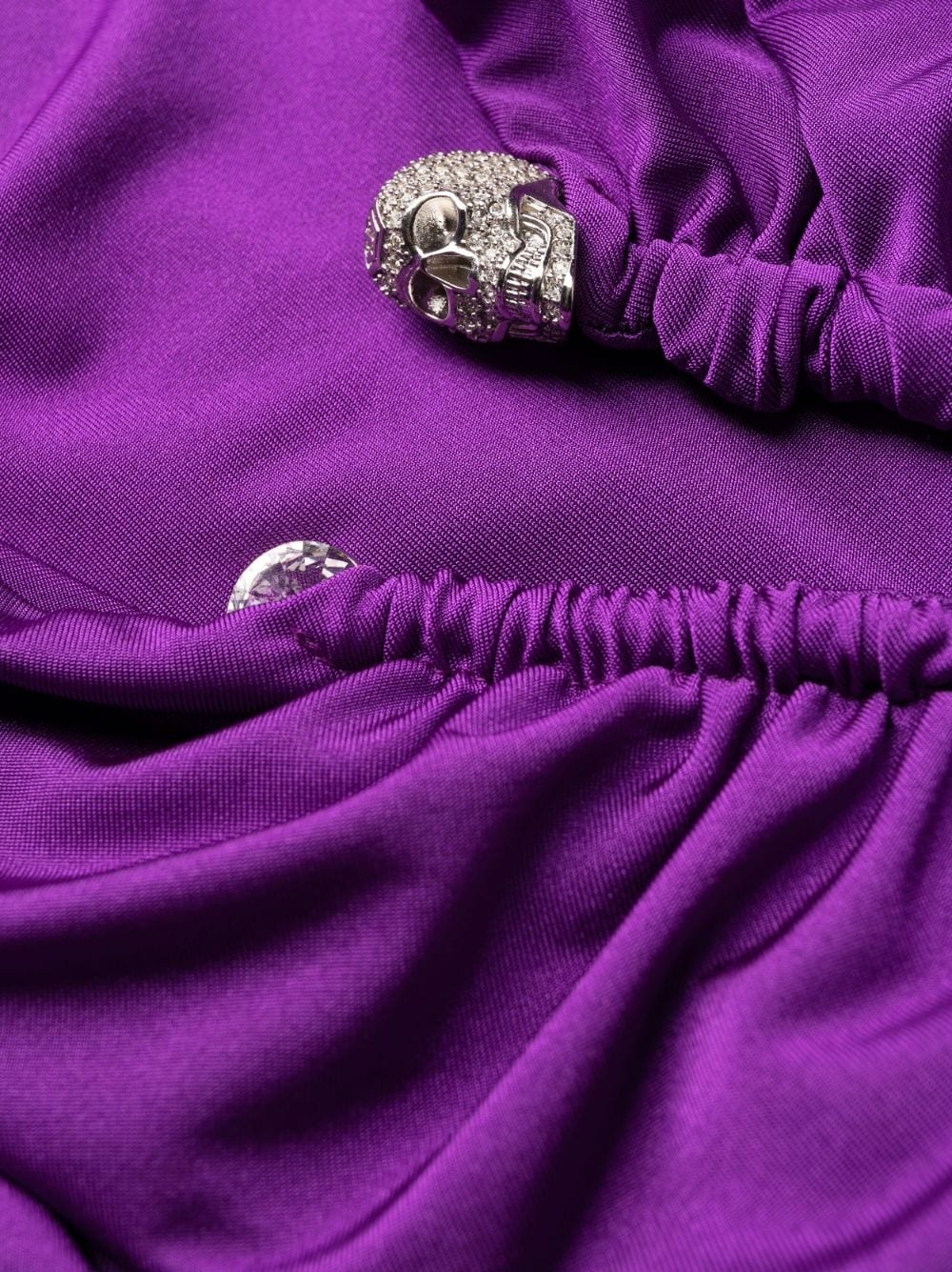 gathered-detail cut-out dress - 7