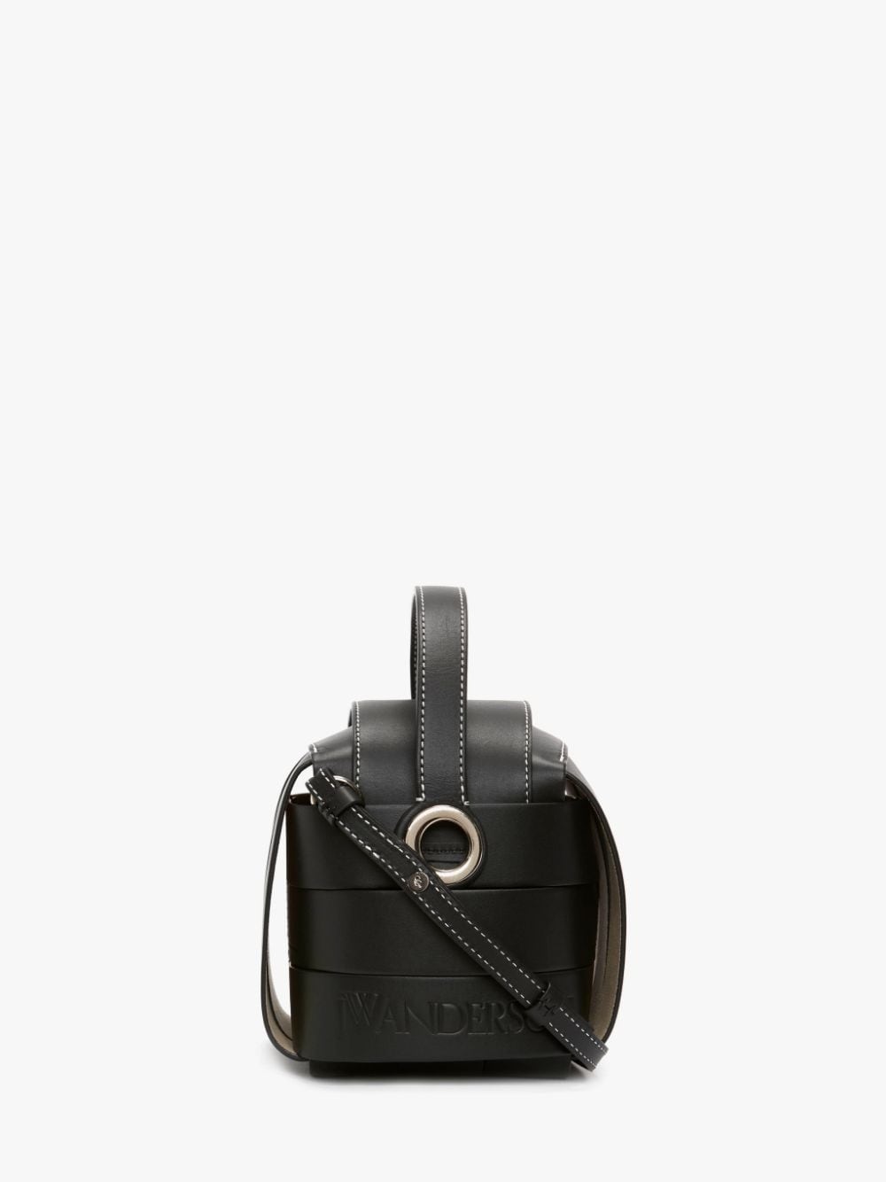 KNOT BAG - LEATHER TOP HANDLE BAG WITH CROSSBODY STRAP - 1