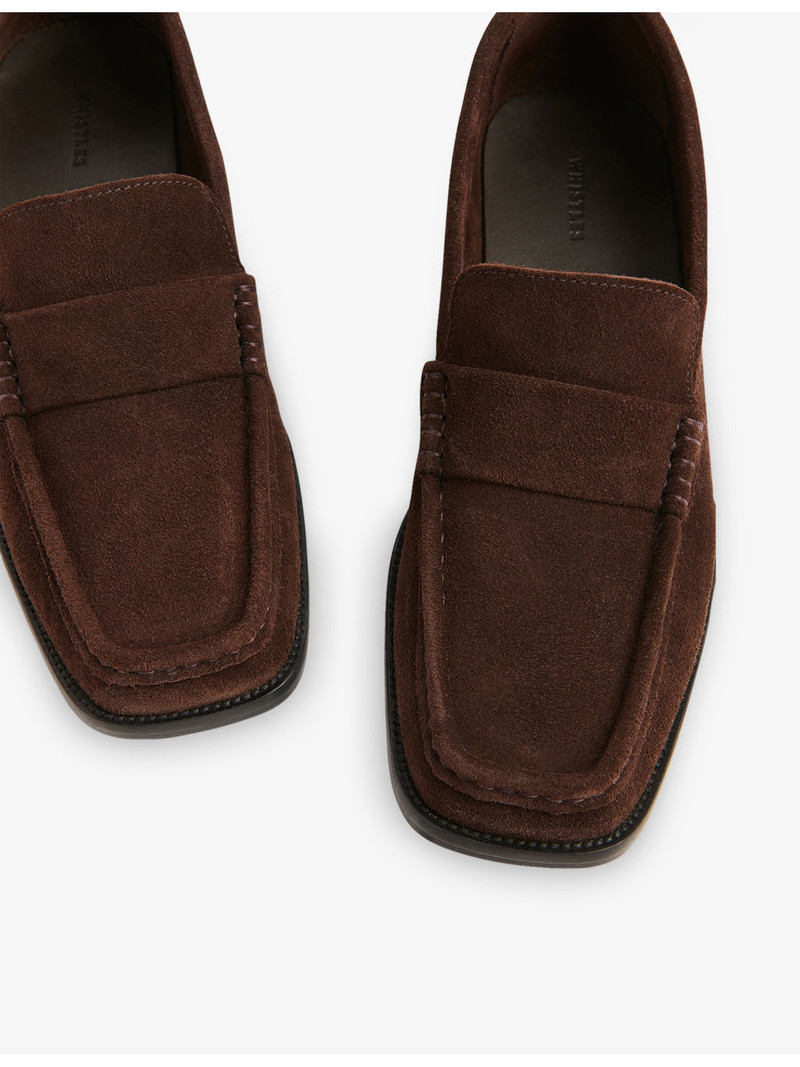 Mora Square-Toe Suede Loafers 3