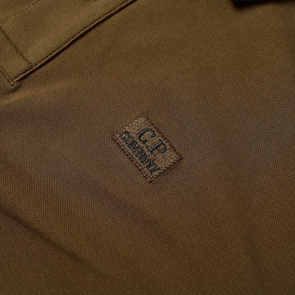 C.P. Company Long Sleeve Patch Logo Polo - 3