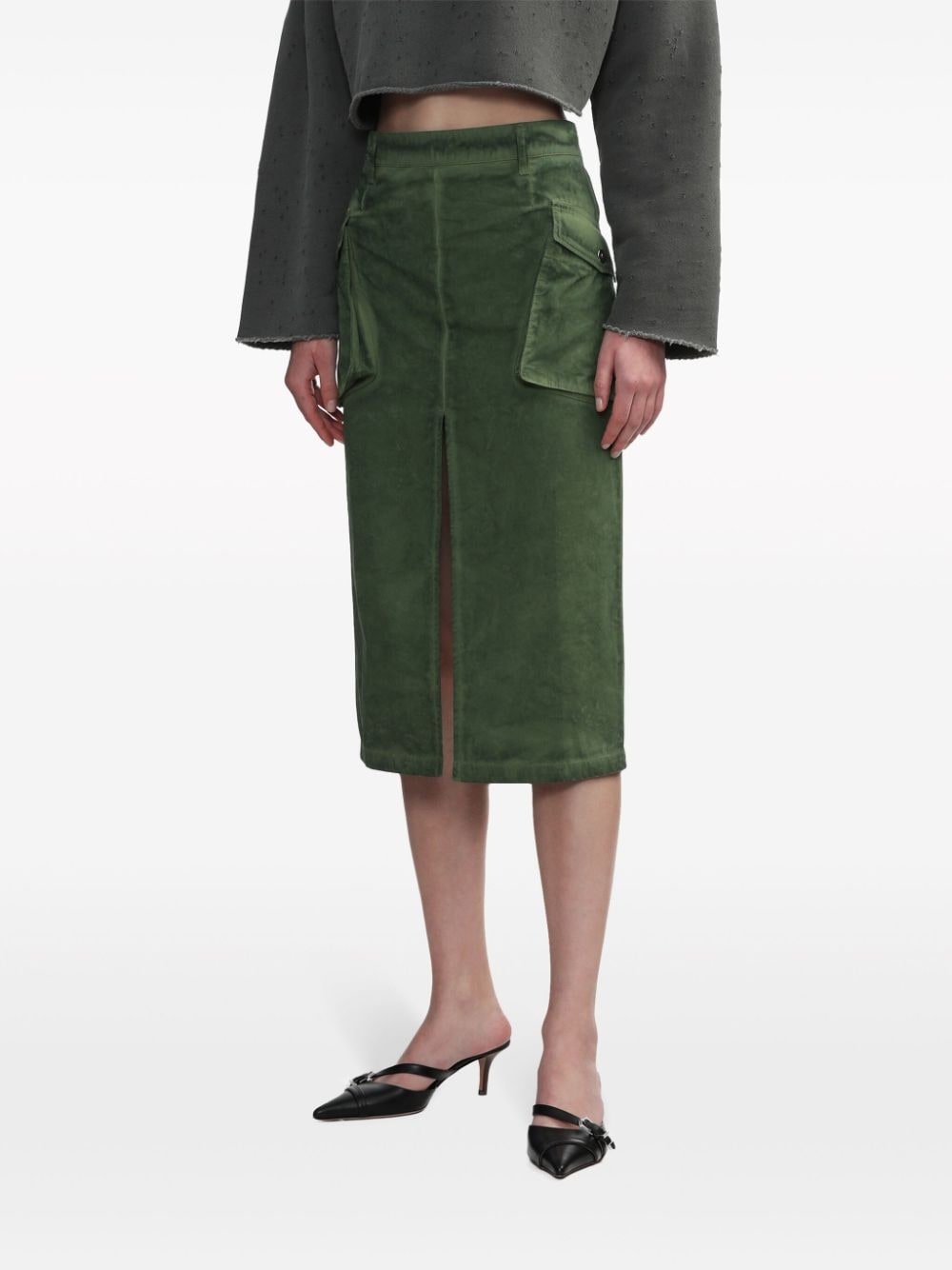 cargo-pocket midi skirt - 3