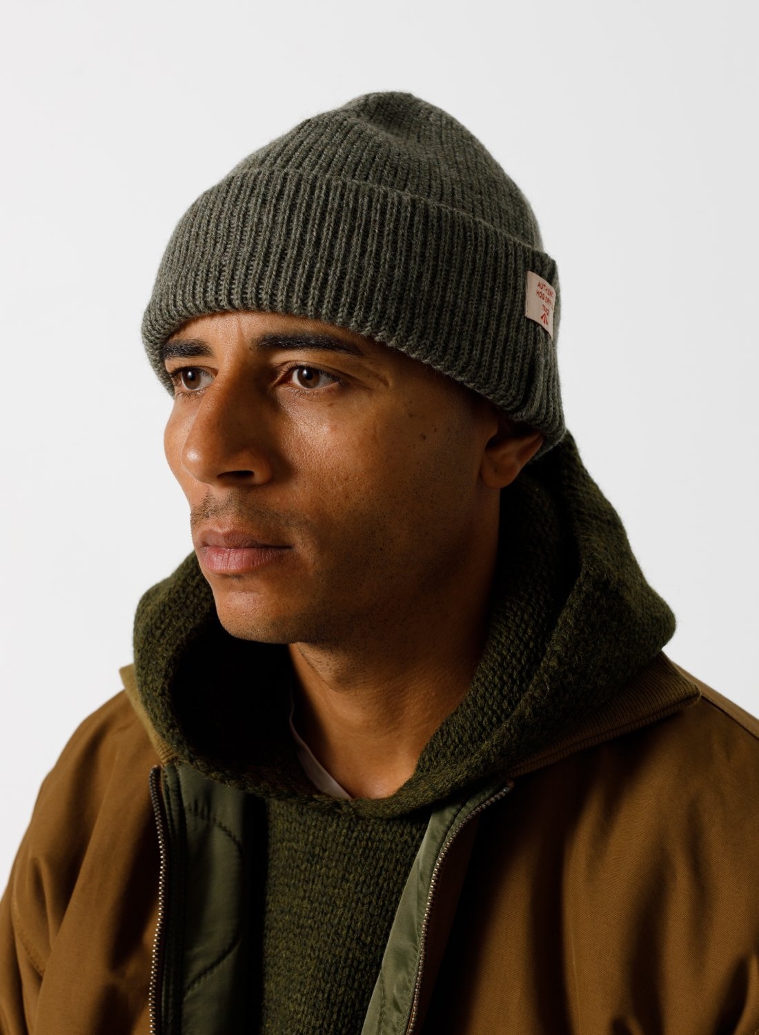 Solid Beanie in Army - 2