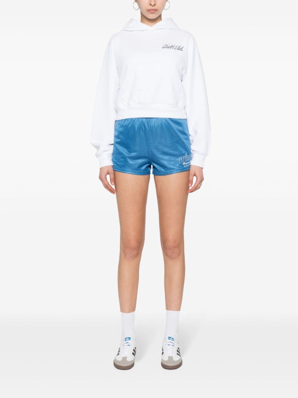 logo-print cotton hoodie - 2