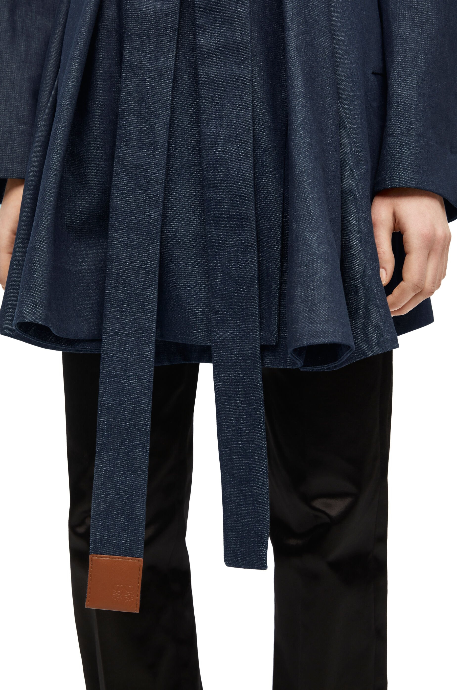 Trapeze coat in denim - 5
