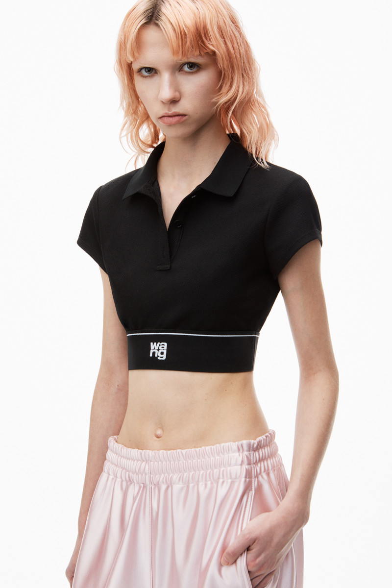 Cheerleader Polo Top in Pique 3