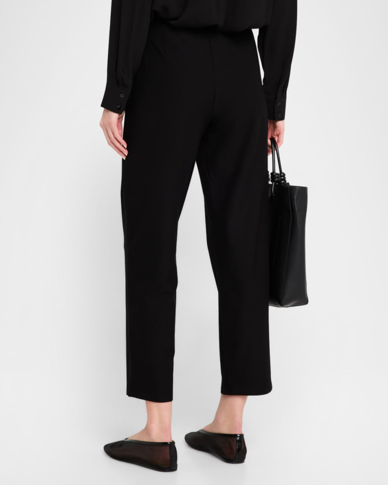 Cropped Straight-Leg Stretch Crepe Pants 3