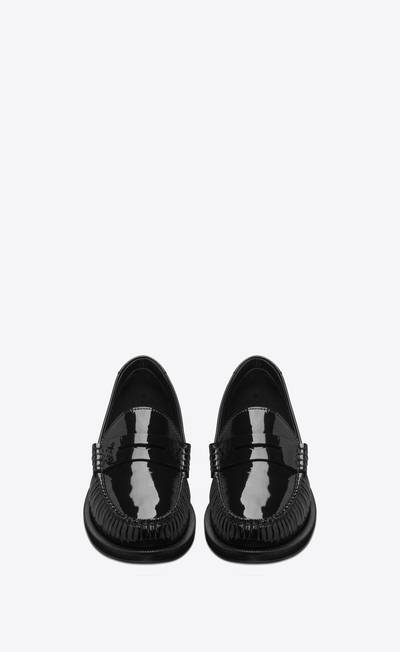 SAINT LAURENT le loafer monogram penny slippers in patent leather outlook