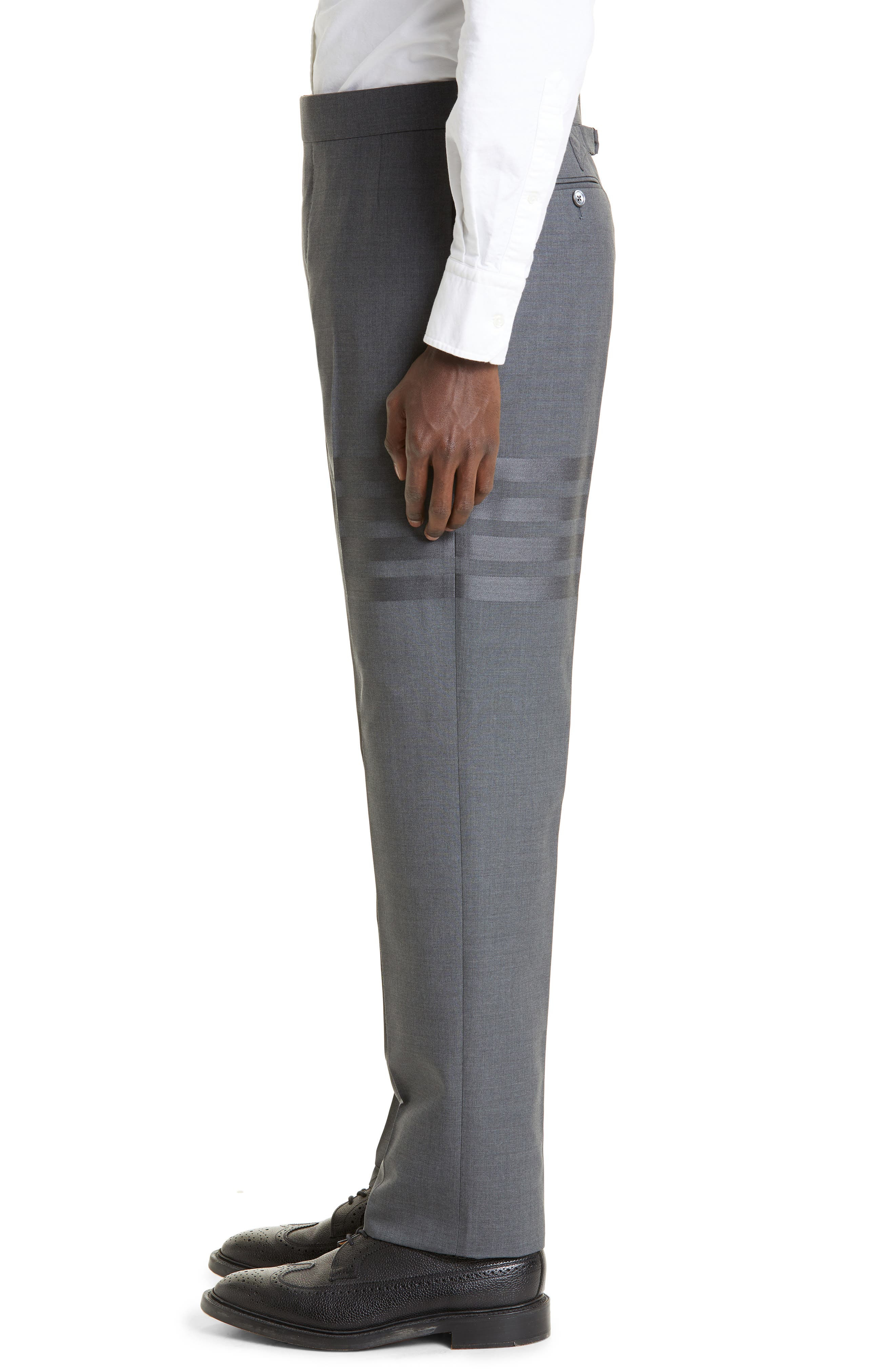 4-Bar Mélange Wool Pants - 4