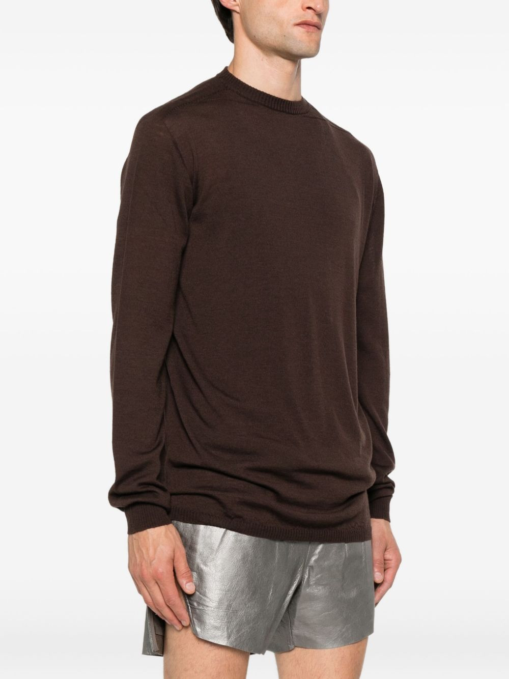 round-neck wool sweater - 3