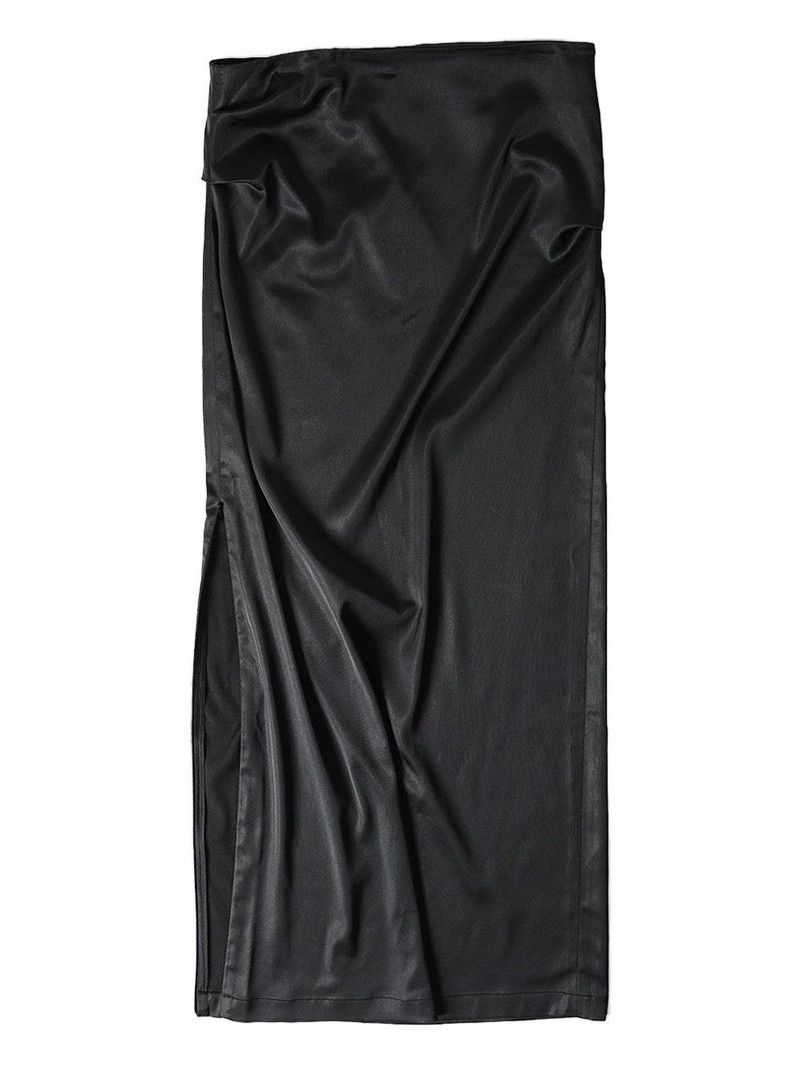 logo-print side-zip skirt 1