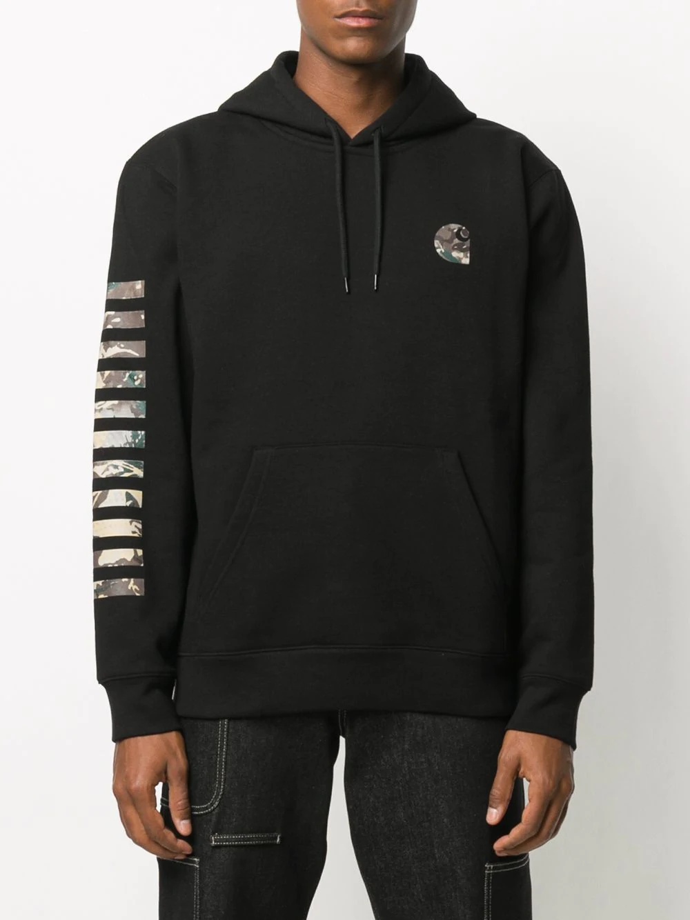 black graphic-print hoodie - 3