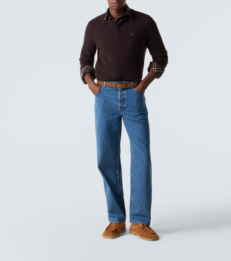 Burberry Cashmere-blend polo sweater outlook