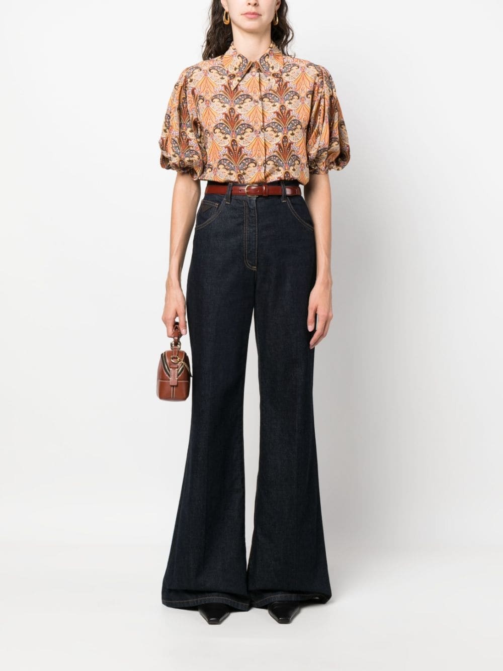 paisley-print silk shirt - 2