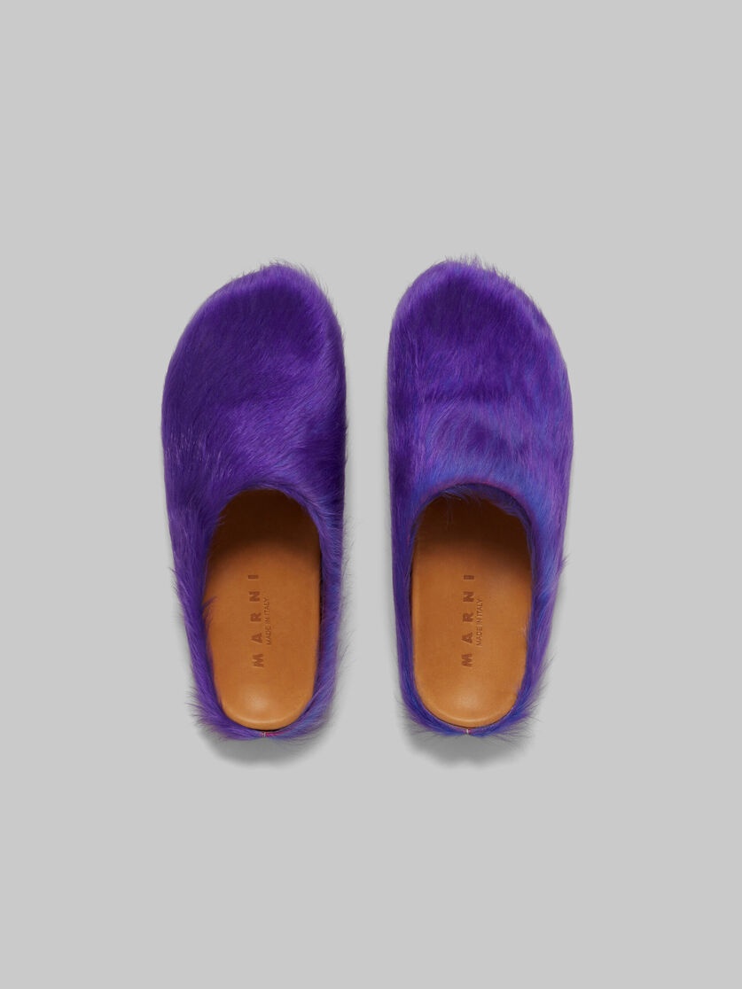 PURPLE LONG-HAIR CALFSKIN FUSSBETT SABOT - 4
