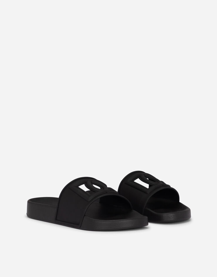 Rubber beachwear sliders with DG logo - 2