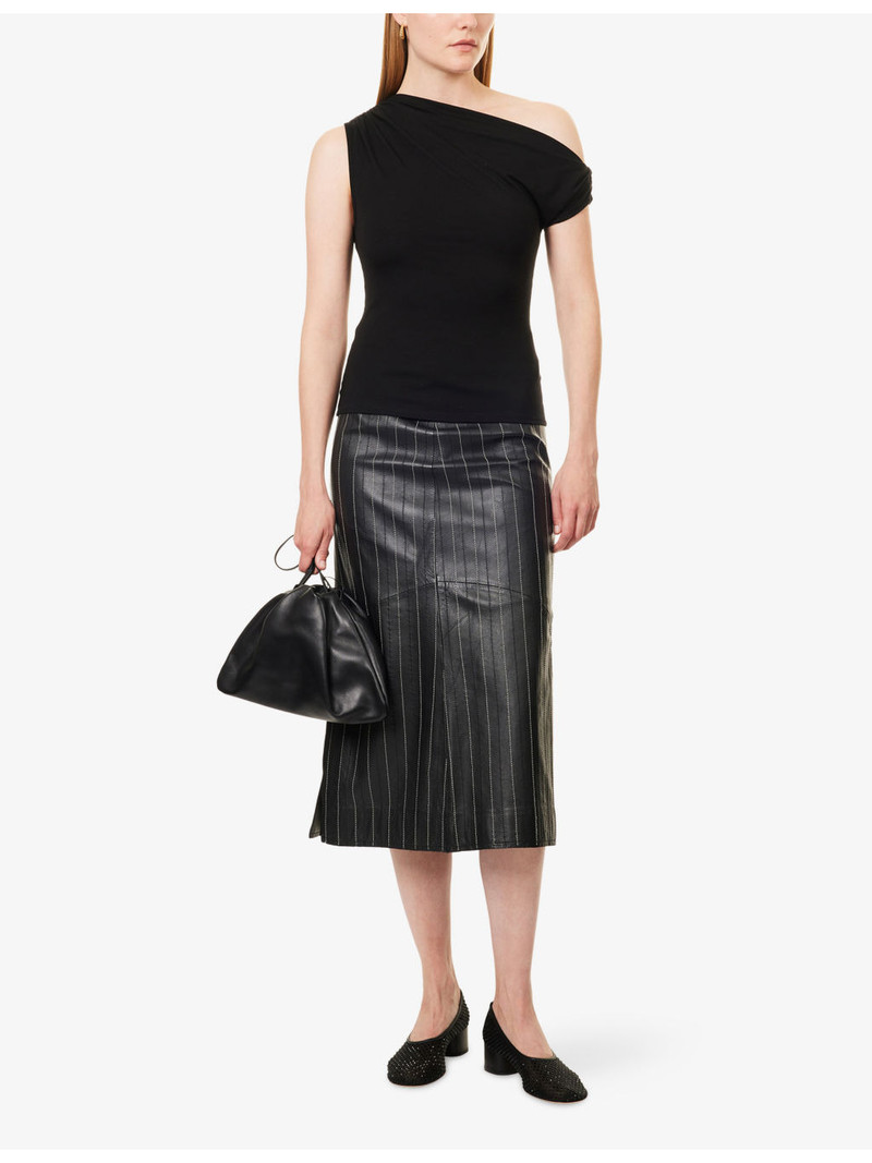 Reformation Belle Asymmetric Jersey Top outlook