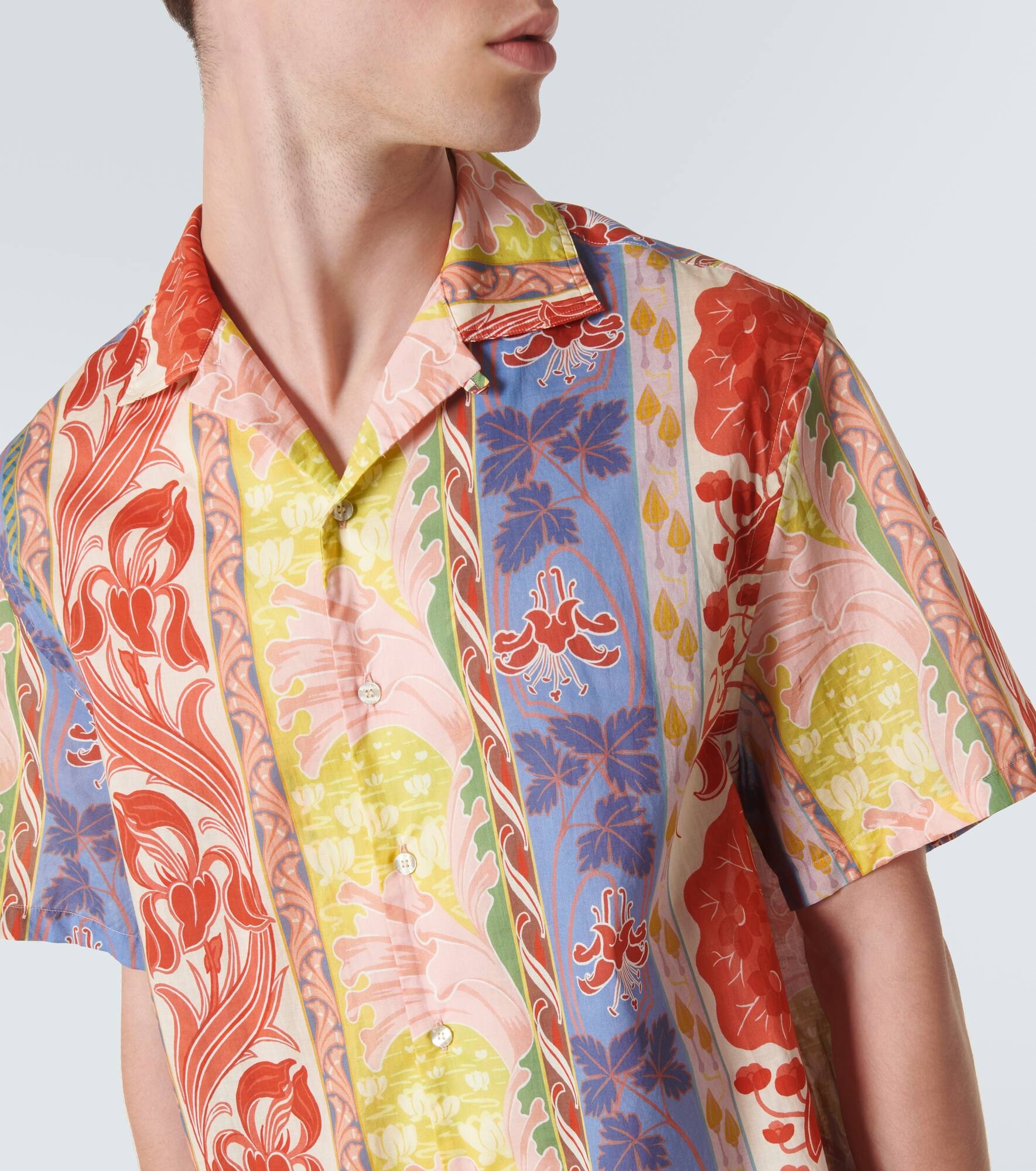 Printed cotton bowling shirt - 5
